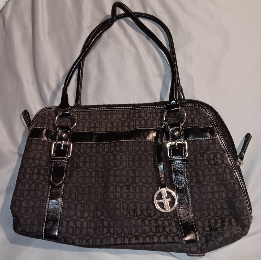 Giani Bernini Black Patterned Shoulder Bag